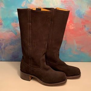 Frye Campus Dark Brown Suede Boot 7.5